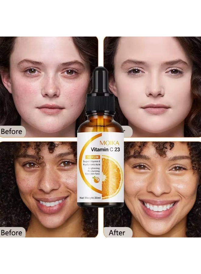 مويكا سيروم إميلي بيوتي فيتامين سي 23 - سيروم وجه قوي للتفتيح ومكافحة الشيخوخة مع حمض الهيالورونيك ومضادات الأكسدة لبشرة مشعة - Image 2