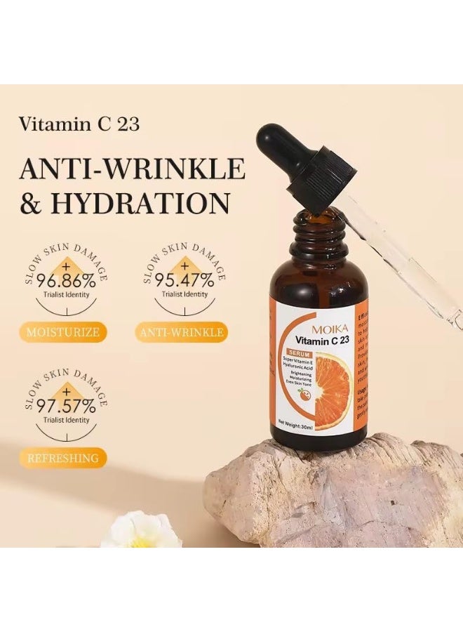 مويكا سيروم إميلي بيوتي فيتامين سي 23 - سيروم وجه قوي للتفتيح ومكافحة الشيخوخة مع حمض الهيالورونيك ومضادات الأكسدة لبشرة مشعة - Image 3