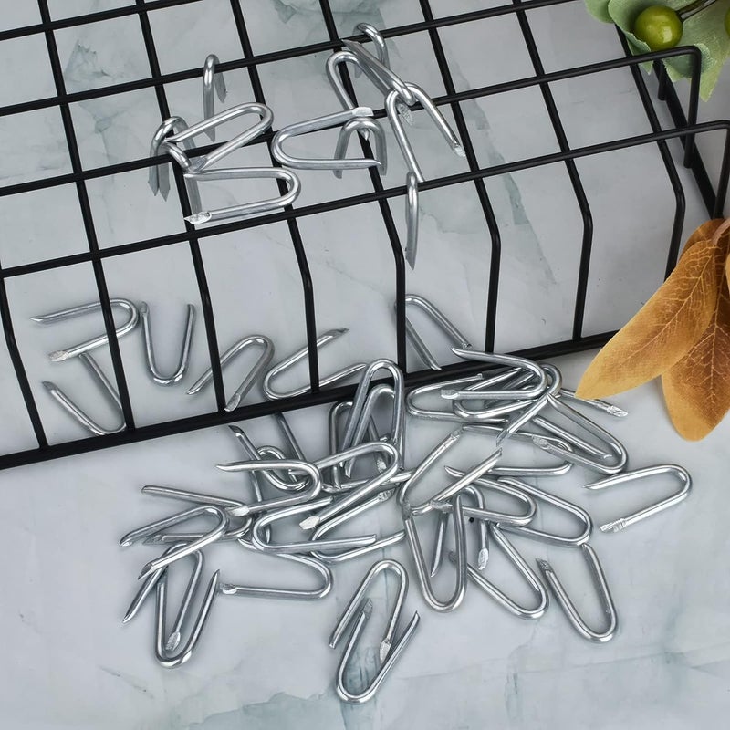 AccEncyc Wire Staples 80Pcs Steel Fence Staple Nails U Shaped Nails 1-1/4'' U Staples for Fencing, Wire Mesh (80Pcs) - Image 4