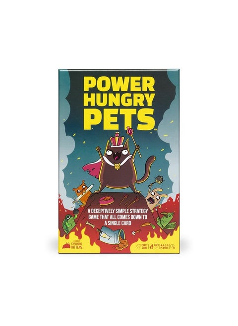 Power Hungry Pets by Exploding Kittens - 2-6 Players - Ages 7+ - 15 Minutes to Play - Strategic and Simple Card Game - Party Game, Family Game Night, Kid and Adult Card Game