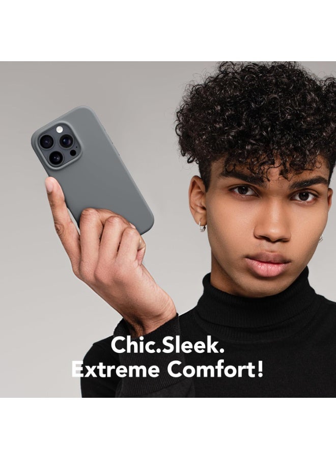 بورتوني جراب iPhone 16 Pro Max مصنوع من السيليكون السائل المضاد للخدش ومضاد لبصمات الأصابع وملمس حريري ناعم وغطاء واقٍ مقاوم للصدمات لهاتف Apple iPhone 16 Pro Max - Image 4