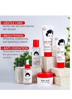 KOJIC ACID kojic Acid Skin Care Moisturizing And Anti Aging And Lighten Spots 5 Piece Set  - Image 2