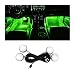 BESULEN Car Interior LED Lights Automotive Ambient Neon Light Kit with USB Port Car Accessories Gifts for Men and Women 4 in 1 Decoration Lights for Car Garden Home PartyGreen - Image 2