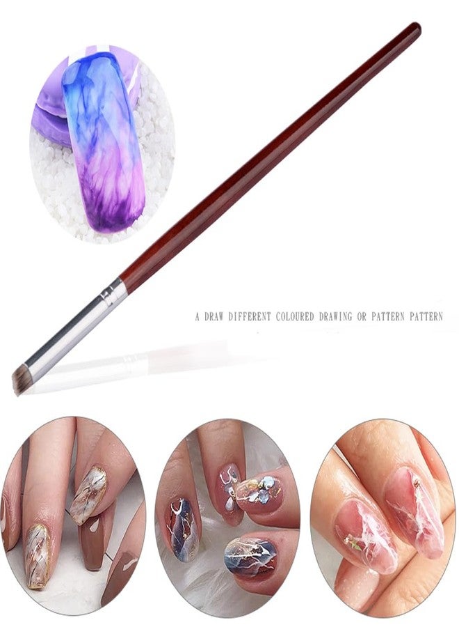Bellecrey 1 Pc Nail Brushes for Nail Art Professional Nail Art Brush/Manicure Gel Polish Brush/Gradual Color Blooming Nail Drawing Pen Nail Design Brushes (A) - Image 5