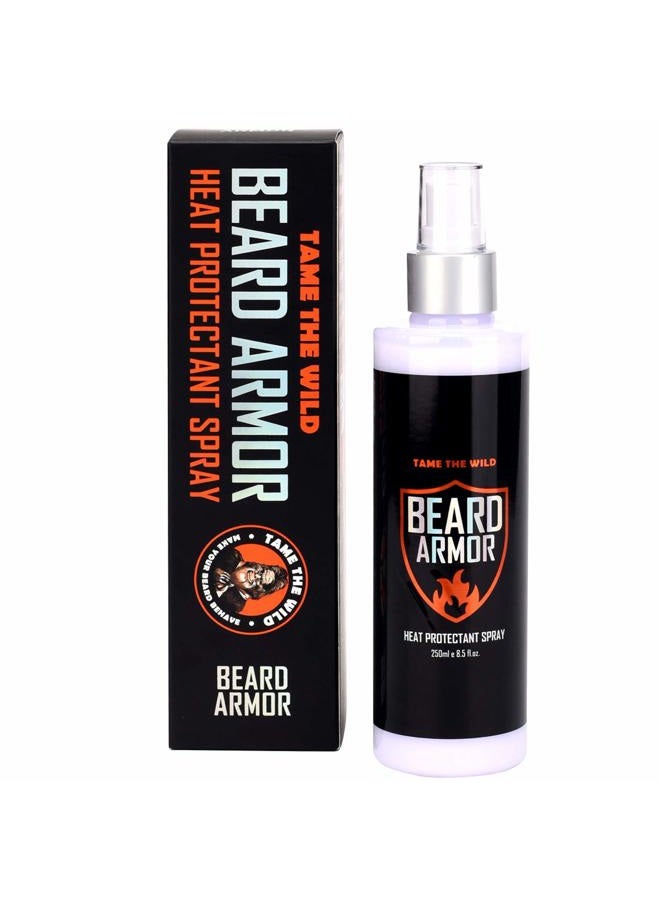 TAME THE WILD MAKE YOUR BEARD BEHAVE Tame the Wild Beard Straightener with Heat Protectant - Argan Oil, Keratin & Aloe Fortified Spray for Men's Hair & Beard - Large 8.5 Fl Oz Bottle - Image 1