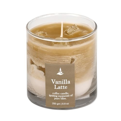 PROSPERRO LUMO by Parkash Candles Latte Coffee Scented Candle, Paraffin Wax and Gel Wax as ice Cubes- Coffee, Chocolate and Vanilla (Vanilla Latte) - Image 3