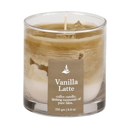 PROSPERRO LUMO by Parkash Candles Latte Coffee Scented Candle, Paraffin Wax and Gel Wax as ice Cubes- Coffee, Chocolate and Vanilla (Vanilla Latte) - Image 2