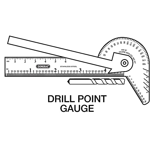General Tools Pocket-Sized 6-In-1 Multi Use Ruler and Gauge #16ME with 4-Inch Ruler and Etched Graduations in 64ths of an Inch and Millimeters - Image 2