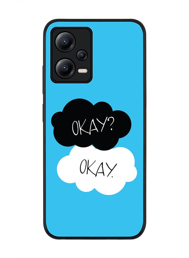 Stylizedd Rugged Black edge case for Poco X5 / Redmi Note 12 5G Slim fit Soft Case Flexible Rubber Edges Anti Drop TPU Gel Thin Cover - Okay Okay - Image 1