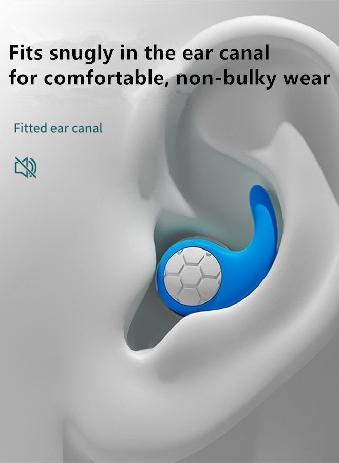 Soundproof Sleep Earplugs, Noise Canceling Ear Plugs, Waterproof Reusable,Swimming Earplugs,  Portable,Earplugs for Sleeping Noise Cancelling Ear Plugs for Kids & Adult Reusable Noise Reduction Ear Plugs Ear Protection Sleep Ear Plugs for Sleeping Snoring Work Swimming Travel Studying Concerts-Blue - Image 5