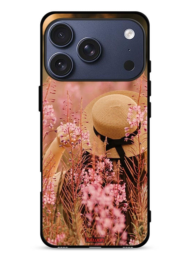 Tolwak Apple iPhone 17 Pro Protective Case Cover Hat Girl In Flowers - Image 1