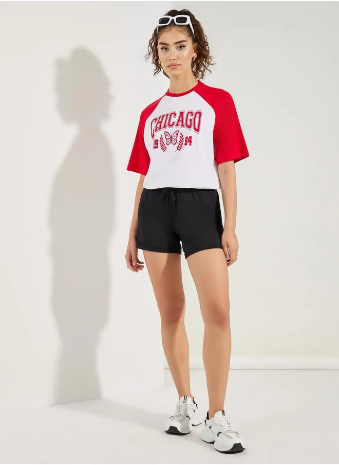 ستايلي Solid Basic Shorts with Drawstring