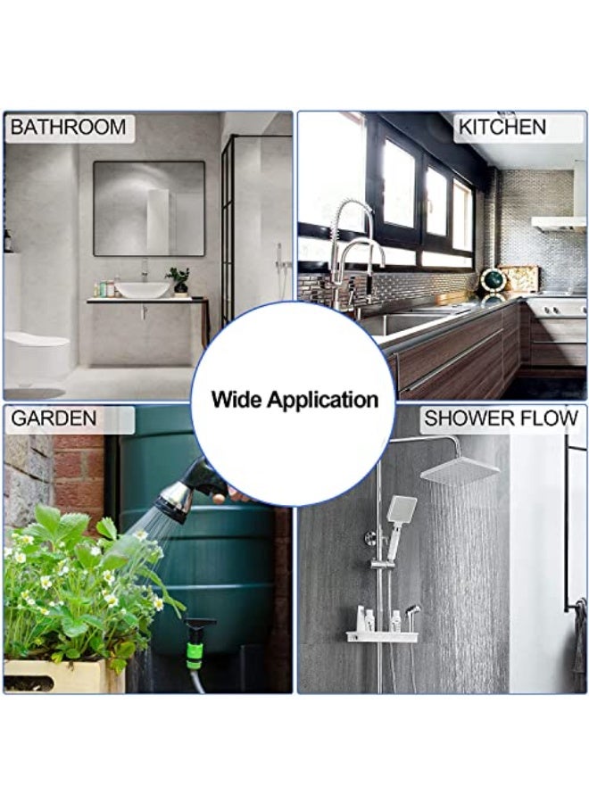 Bukela Shower Flow Reducer Limiter Set, Shower Head Flow Restrictor Water Saver Adapter Water Flow Saver Adapter Set for Fixed Shower Head and Handheld Shower 1.2/1.5/1.8/2/ 2.2/2.5 GPM - Image 3