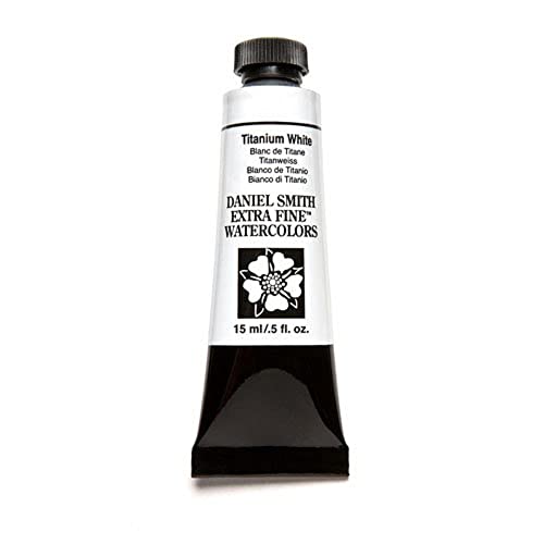 Daniel Smith Extra Fine Watercolor 15ml Paint Tube Titanium White 284600118 05 Fl Oz Pack of 1