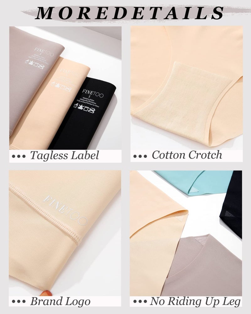 FINETOO Light Tummy Control Underwear Women High Waisted Briefs Plus Size Shapewear Under Dress Ladies Panties S-XXXL - Image 3