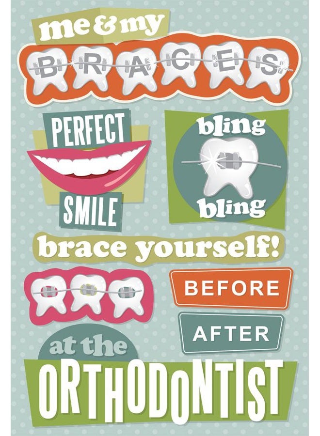 Karen Foster Design Acid and Lignin Free Scrapbooking Sticker Sheet, Orthodontist 