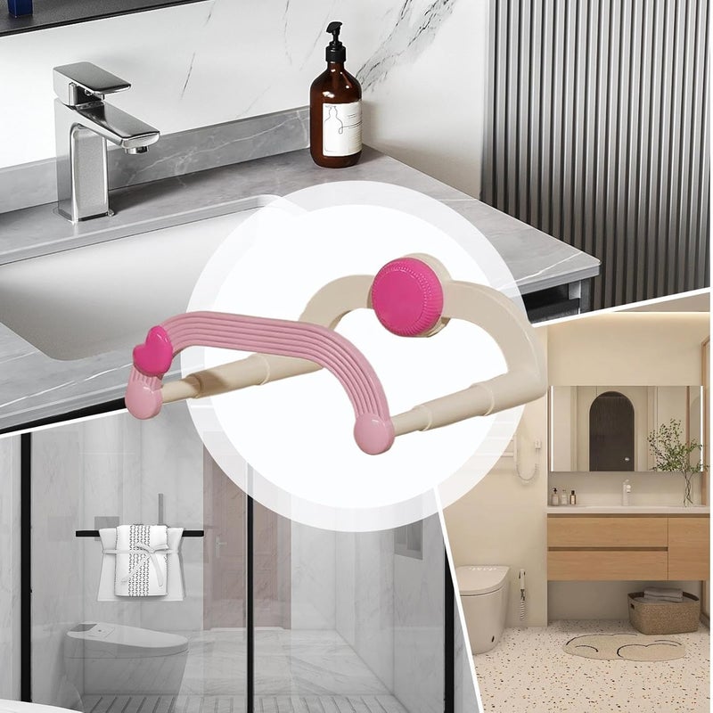 No Punch Shower Hanger - Washbasin Wall Holder, Non-Slip Storage Solution for Kitchen Bathroom Toilet Bathtub Bedroom, Suction PP Organizer for Towels Clothes Accessories | Easy Install Home Tool - Image 4