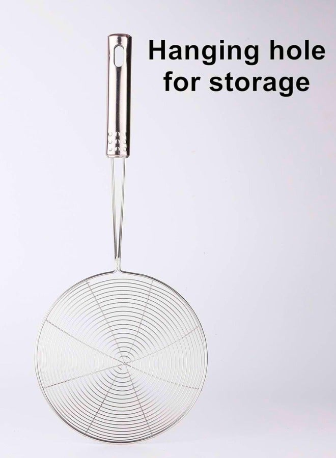Chase Up Versatile Stainless Steel Spider Strainer/Skimmer/Ladle for Cooking and Frying, Kitchen Gadgets Wire Strainer Pasta Strainer Spoon (6 Inch) - Image 2