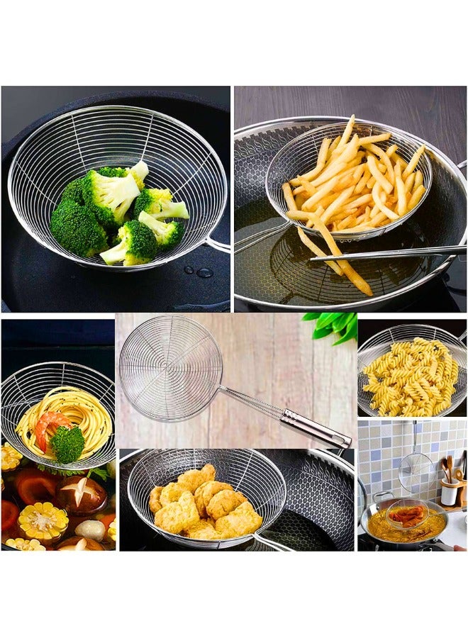 Chase Up Versatile Stainless Steel Spider Strainer/Skimmer/Ladle for Cooking and Frying, Kitchen Gadgets Wire Strainer Pasta Strainer Spoon (6 Inch) - Image 3