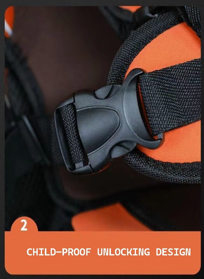 Child Safety Seat Simple Car Portable Car Seat Car Child Auxiliary Safety Seat Seat Belt Protection Device Foldable Car Seat Booster Seat Car Protection 0-12 Years Old Children Travel Car Seat  - Image 4