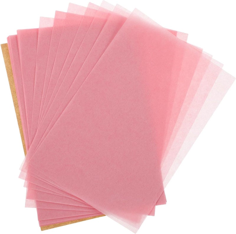 Oil Blotting Paper Sheets for Face 50pcs Rose-colored Oil Absorbing Pads for Oily Skin Makeup Blotting Sheets for Women on The Go - Image 1