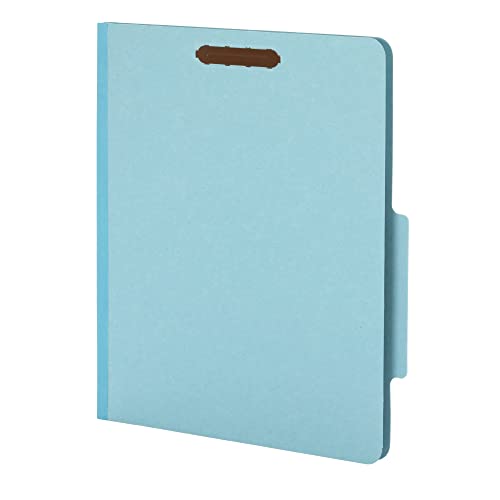 Pendaflex Classification Folders, 2 Dividers, 2" Fasteners, Letter Size, Blue, 10/Box (24130P) - Image 2