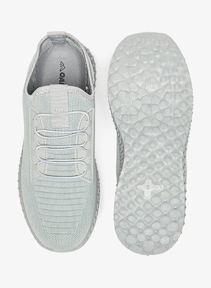 Oaklan by Shoexpress GREY Textured Slip-On Sports Shoes for Women | Best Price UAE