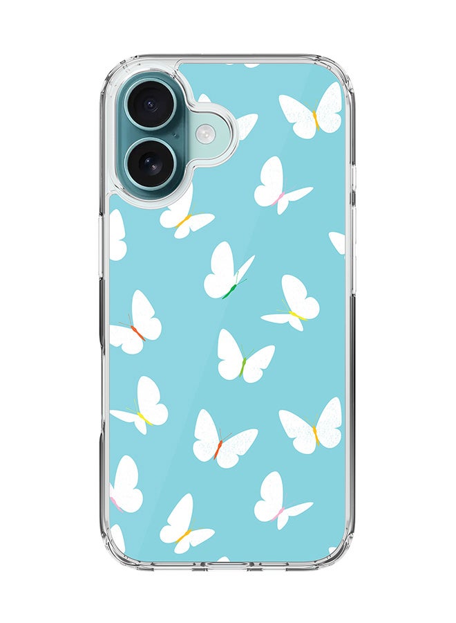 Stylizedd For iPhone 16 Case [Compatible with MagSafe] Slim Magnetic cover Clear Phone Case - Fluttering Butterfly FP - Image 1