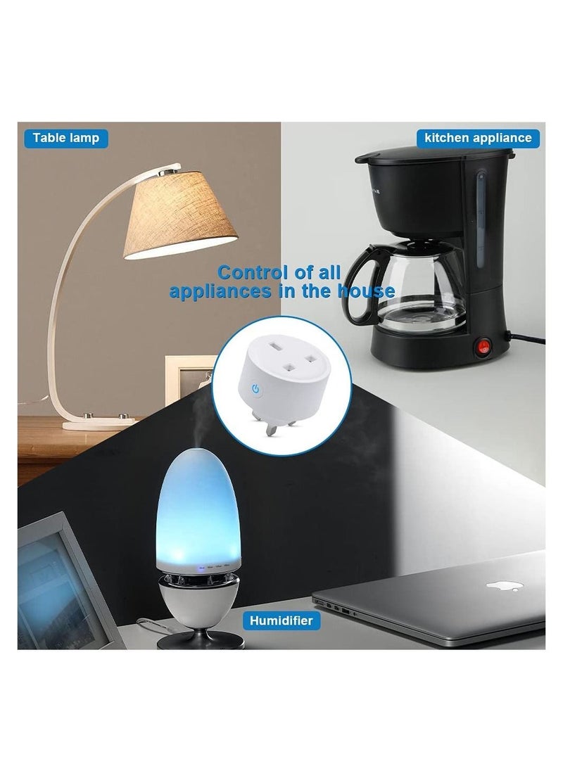 Smart Plug WIFI Outlet 16A Work With Alexa/Google Home, Remote Control Timer Function Energy Monitoring No Hub Required