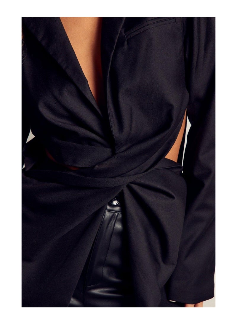 Miss Pap - Discodaydream Tailored Twist Cut Out Blazer - Image 1