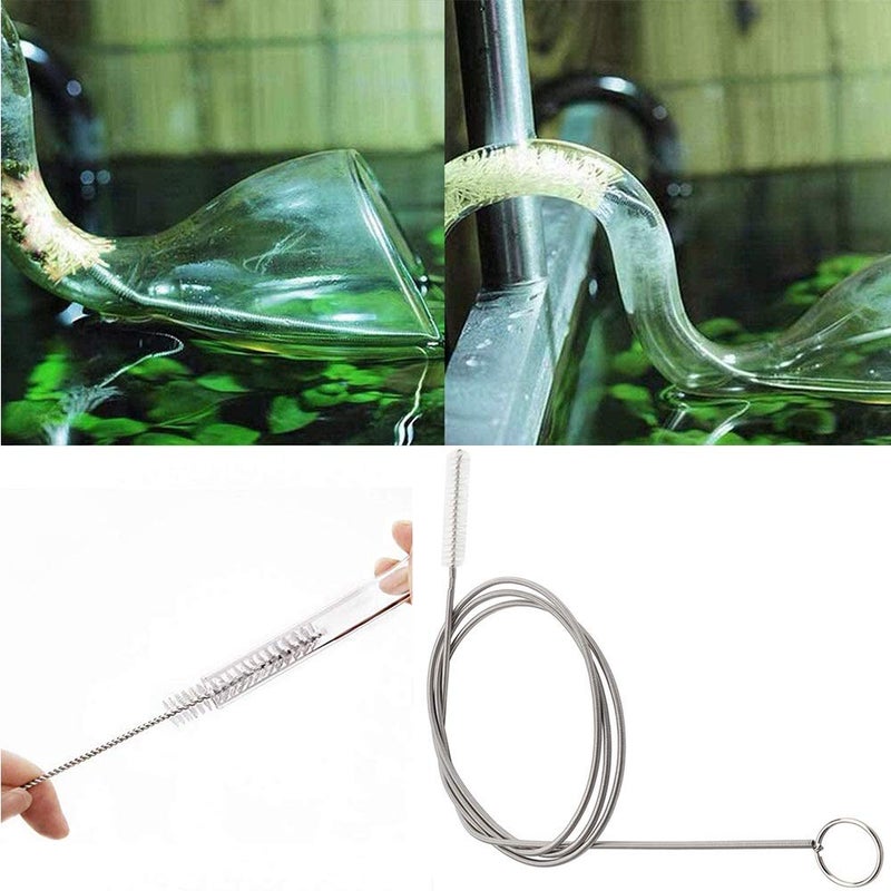 Much Hotter Extra Long Pipe Tube Cleaner Fridge Drain Pipe Dredging Tool Flexible Drain Brush Skinny Tube Spiral Cleaning Brush Drinking Straw Cleaner Brush Nylon Spring Aquarium Filter Brush 155CM (1) - Image 2