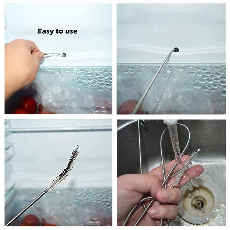 Much Hotter Extra Long Pipe Tube Cleaner Fridge Drain Pipe Dredging Tool Flexible Drain Brush Skinny Tube Spiral Cleaning Brush Drinking Straw Cleaner Brush Nylon Spring Aquarium Filter Brush 155CM (1) - Image 4