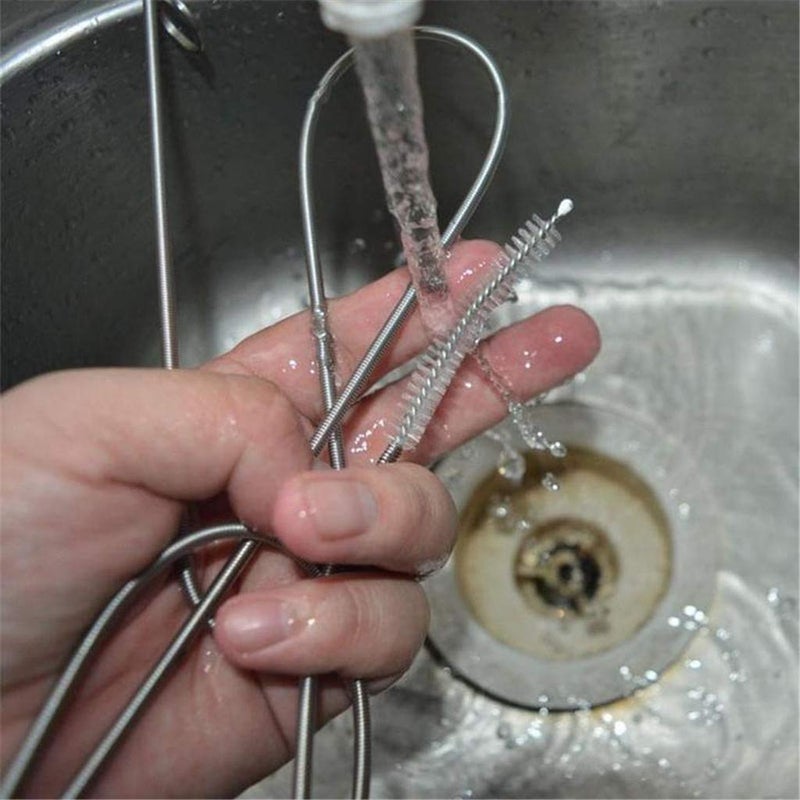 Much Hotter Extra Long Pipe Tube Cleaner Fridge Drain Pipe Dredging Tool Flexible Drain Brush Skinny Tube Spiral Cleaning Brush Drinking Straw Cleaner Brush Nylon Spring Aquarium Filter Brush 155CM (1) - Image 5
