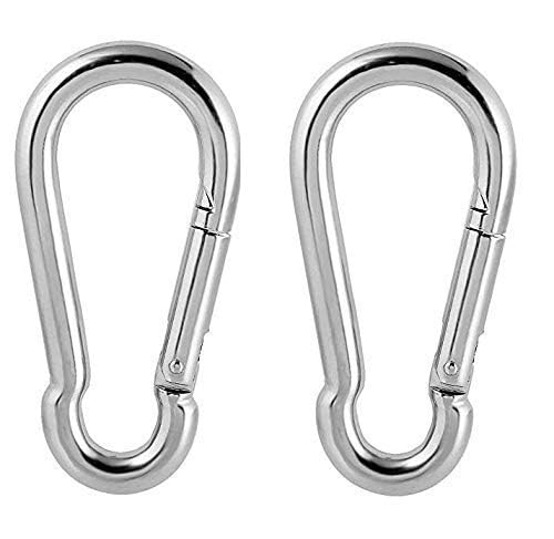 Protoner Heavy Duty Carabiner Snaphook 8mm, Stainless Steel (Pack of 2) - Image 1