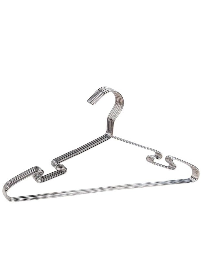 Fame Stainless Steel Hanger Set - 10 Pieces - Durable and Stylish - Rust-Proof, Holds Heavy and Light Clothes, Saves Space and Helps You Organize Your Closet in the Best Way - 539 - Image 2