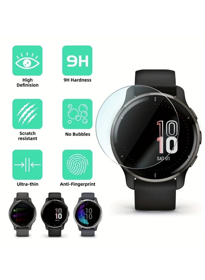 حامي شاشة من الزجاج المقوى لجهاز Garmin Venu 3 قطع مقاوم للخدوش وبصمات الأصابع - Image 3