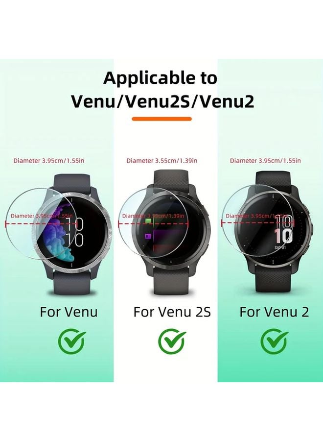 حامي شاشة من الزجاج المقوى لجهاز Garmin Venu 3 قطع مقاوم للخدوش وبصمات الأصابع - Image 2