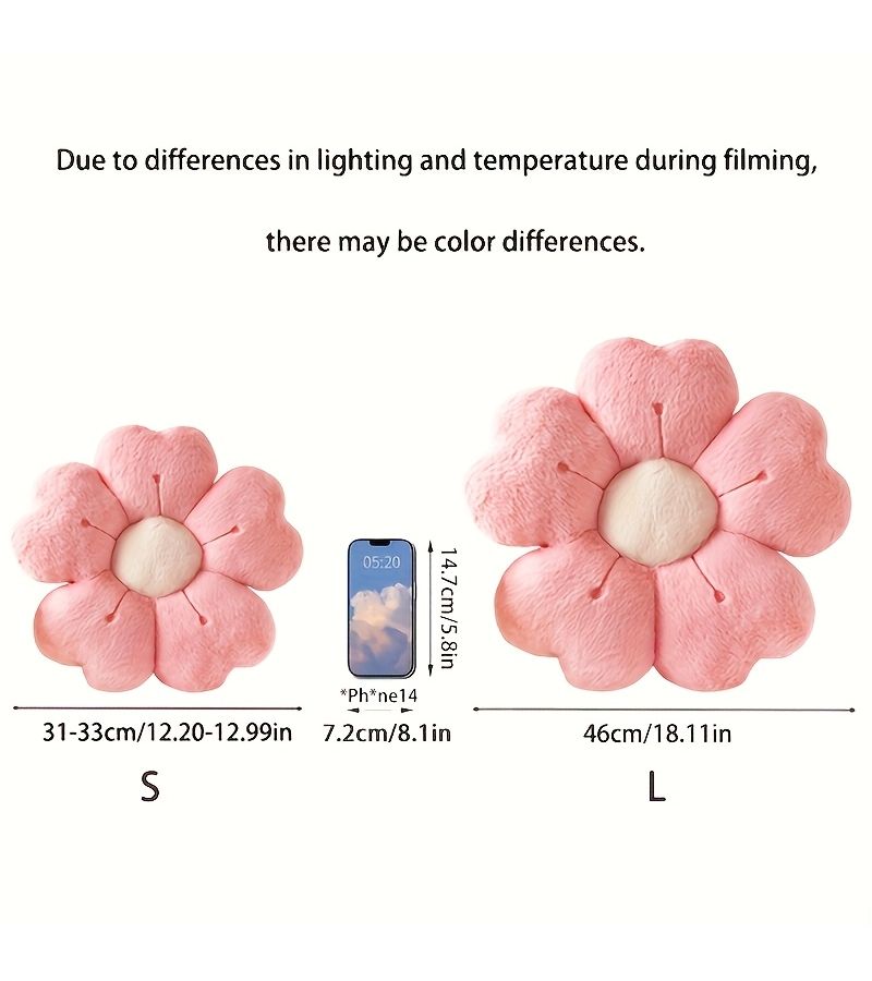 Daisy Shaped Plush Pillow Romantic Youth Soft Cushion For Bed Sofa Floor Surprise - Image 3