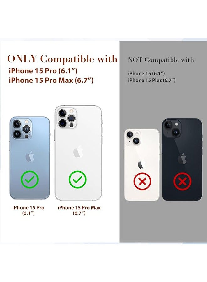 iPhone 15 Pro/iPhone 15 Pro Max Camera Lens Protector [Bling Lens Cover]  [3D Rhinestone Diamond] [9H Tempered Glass Camera Case] Anti Scratch Shockproof Metal Lens Screen Full Protective Cover - Image 4