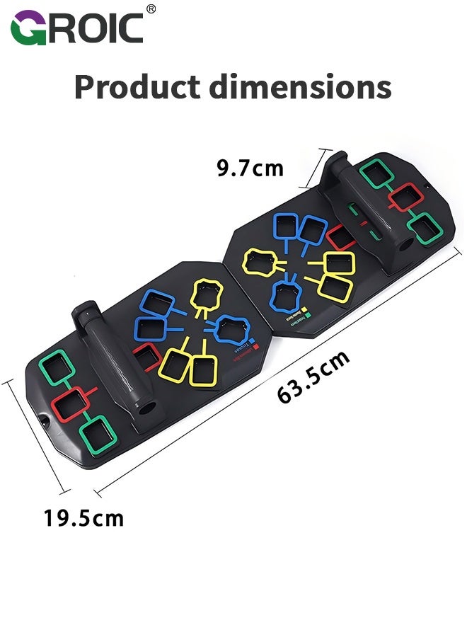 GROIC Push Up Board Fitness, Portable Pushup Board for Men, Foldable Push up Bar, Workout Home Gym Equipment, Exercise Pushup Handles for Floor, Strength Training Equipment for Men - Image 2