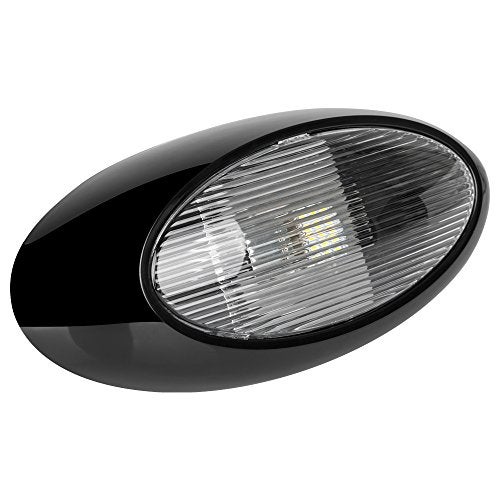 Lumitronics RV 12 Inch LED Oval Outdoor Exterior Scare/Porch Light - Clear Lens (Black) - Image 5