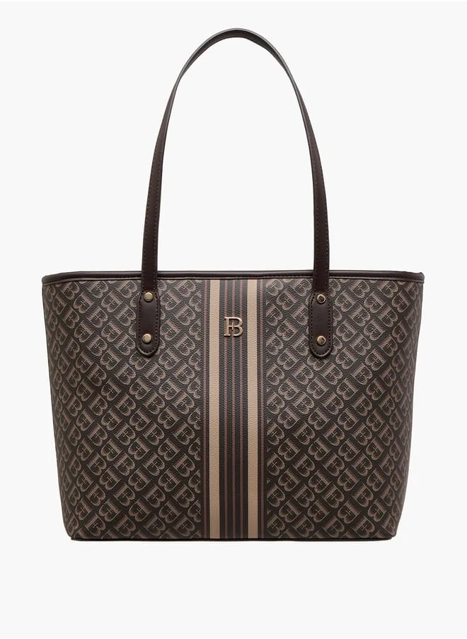 فلورا بيلا من شو إكسبرس Women Monogram Print Tote Bag with Zip Around Wallet