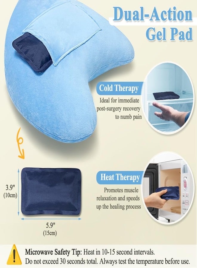 AOSSA Shoulder Surgery Pillow for Sleeping Rotator Cuff Neck and Shoulder Pain Relief Side Sleeper Pillow Bed Wedge for Arm Surgery Pillow Armpit Shoulder Abduction Wedge Surgery Recovery Supplies - Image 3