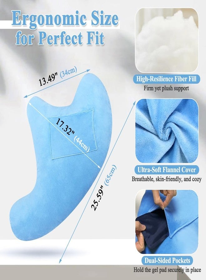 AOSSA Shoulder Surgery Pillow for Sleeping Rotator Cuff Neck and Shoulder Pain Relief Side Sleeper Pillow Bed Wedge for Arm Surgery Pillow Armpit Shoulder Abduction Wedge Surgery Recovery Supplies - Image 4