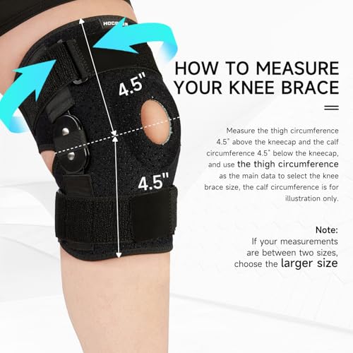 Hocafer Plus Size Knee Brace XL-8XL,Stable Support of The Decompression Knee, Effective Relief of ACL, Arthritis, Meniscus Tear, Adjustable Compression Band, Suitable for Men and Women (3XL-4XL) - Image 2