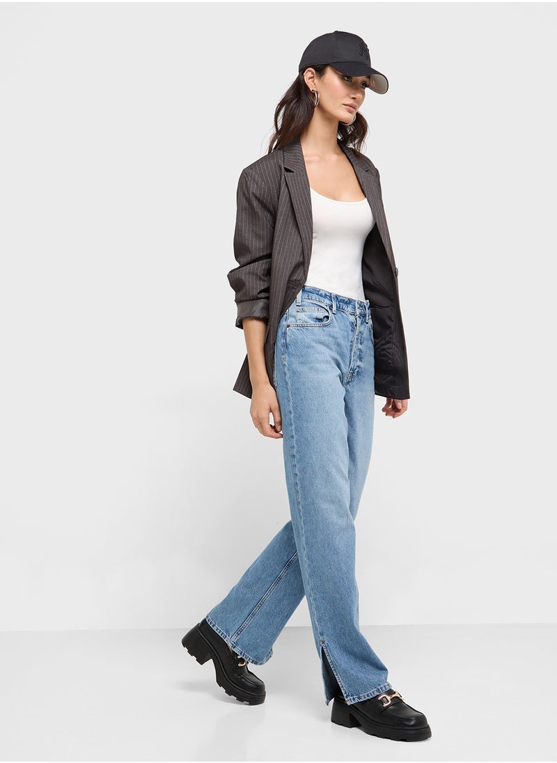 ONLY High Waist Straight Fit Jeans  - Image 1