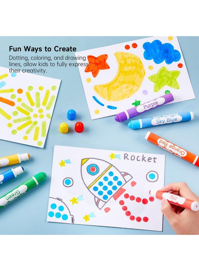 Shuttle Art Dot Markers, 20 Colors Washable Markers for Toddlers,Bingo Daubers Supplies Kids Preschool Children, Non Toxic Water-Based - Image 5