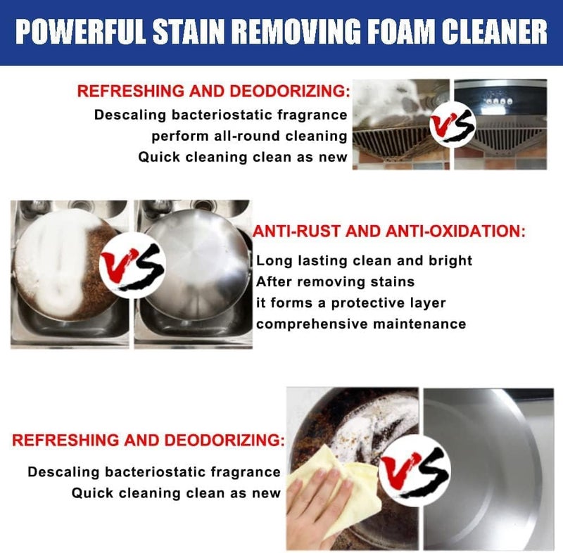 Homenpetz Cleaning Pots Spray, Beedac Bubble Cleaner, All Purpose Bubble Cleaner Foam Spray, All Purpose Stain Remover, Foaming Heavy Oil Stain Cleaner (3PCS-30ML) 3PCS-30ML - Image 5