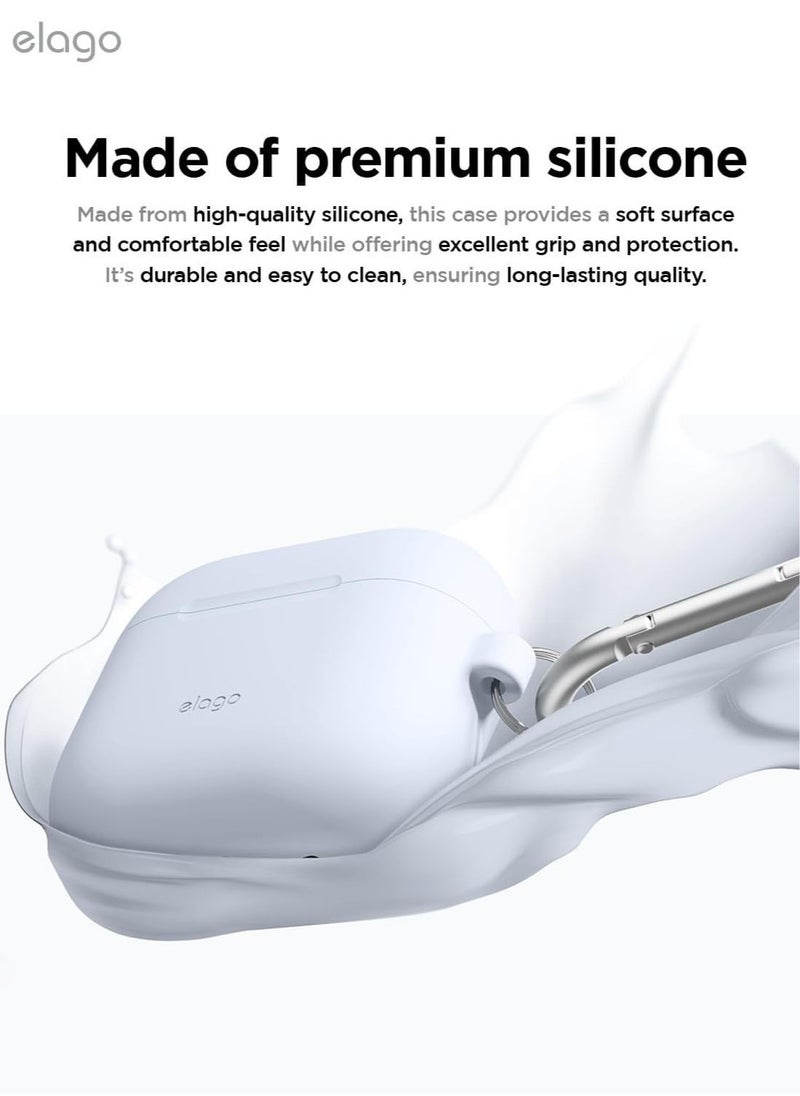 Elago - elago Silicone Hang compatible with AirPods 4 case cover (2024) with Carabiner - Light Blue - Image 1
