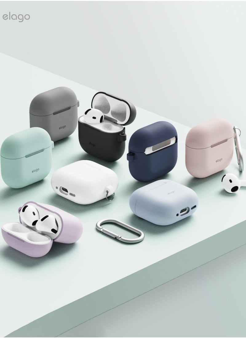 Elago - elago Silicone Hang compatible with AirPods 4 case cover (2024) with Carabiner - Light Blue - Image 1